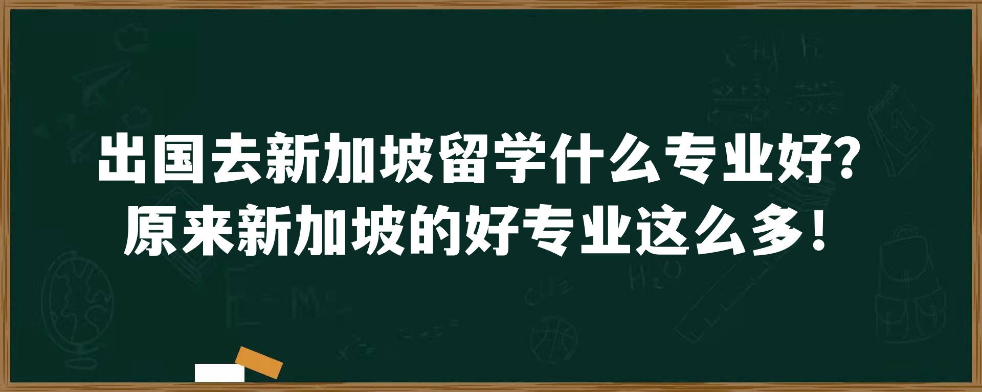 出国去新加坡留学什么专业好？原来新加坡的好专业这么多！