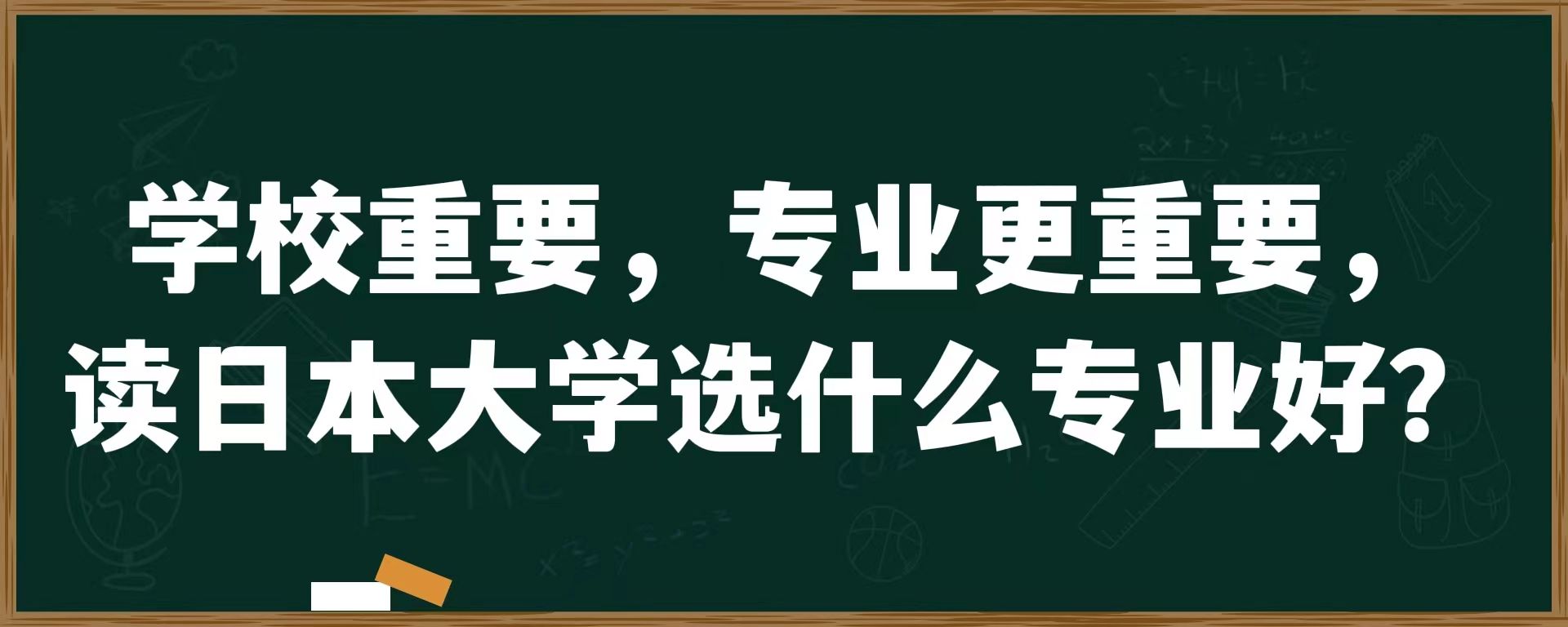 学校重要，专业更重要，读日本大学选什么专业好？