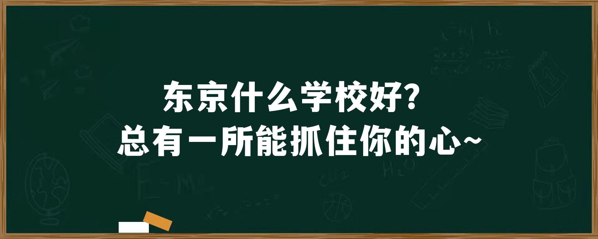 东京什么学校好？总有一所能抓住你的心~