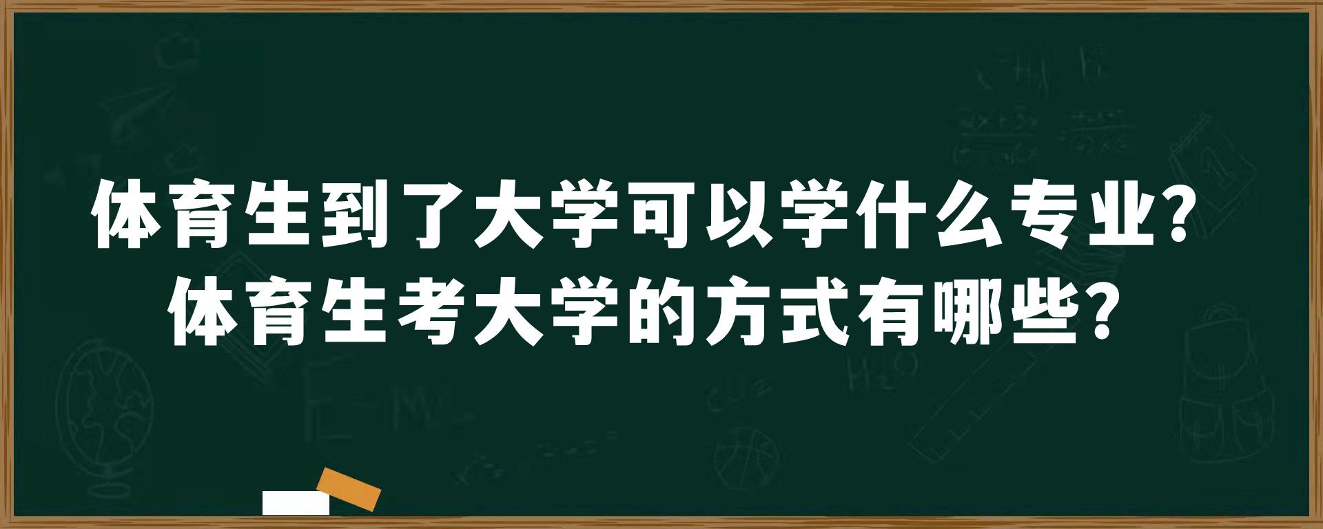 体育生到了大学可以学什么专业？体育生考大学的方式有哪些？