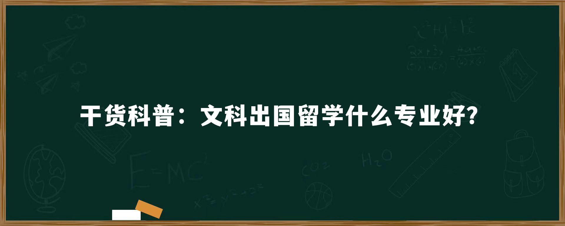 干货科普：文科出国留学什么专业好？