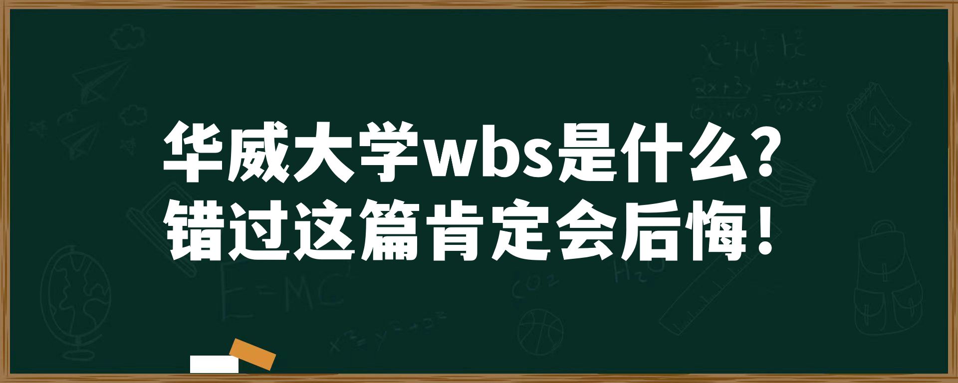 华威大学wbs是什么？错过这篇肯定会后悔！