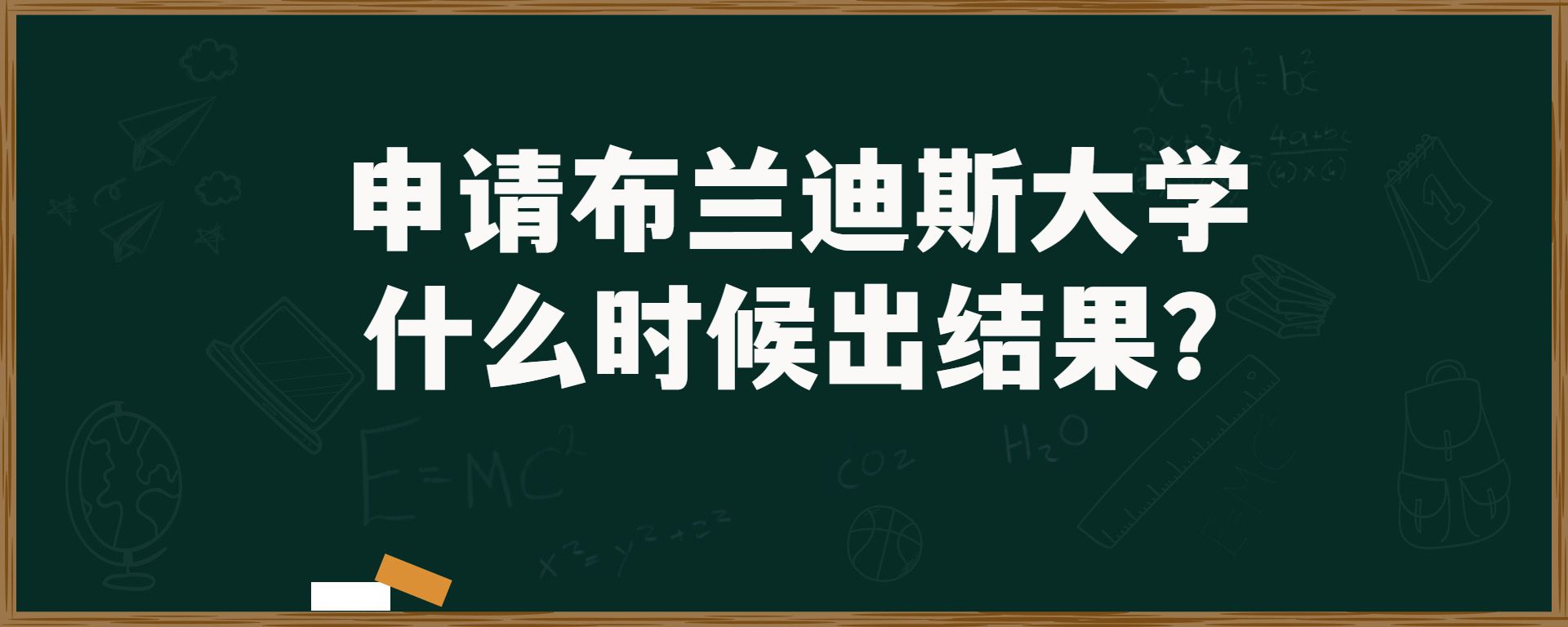 申请布兰迪斯大学什么时候出结果？