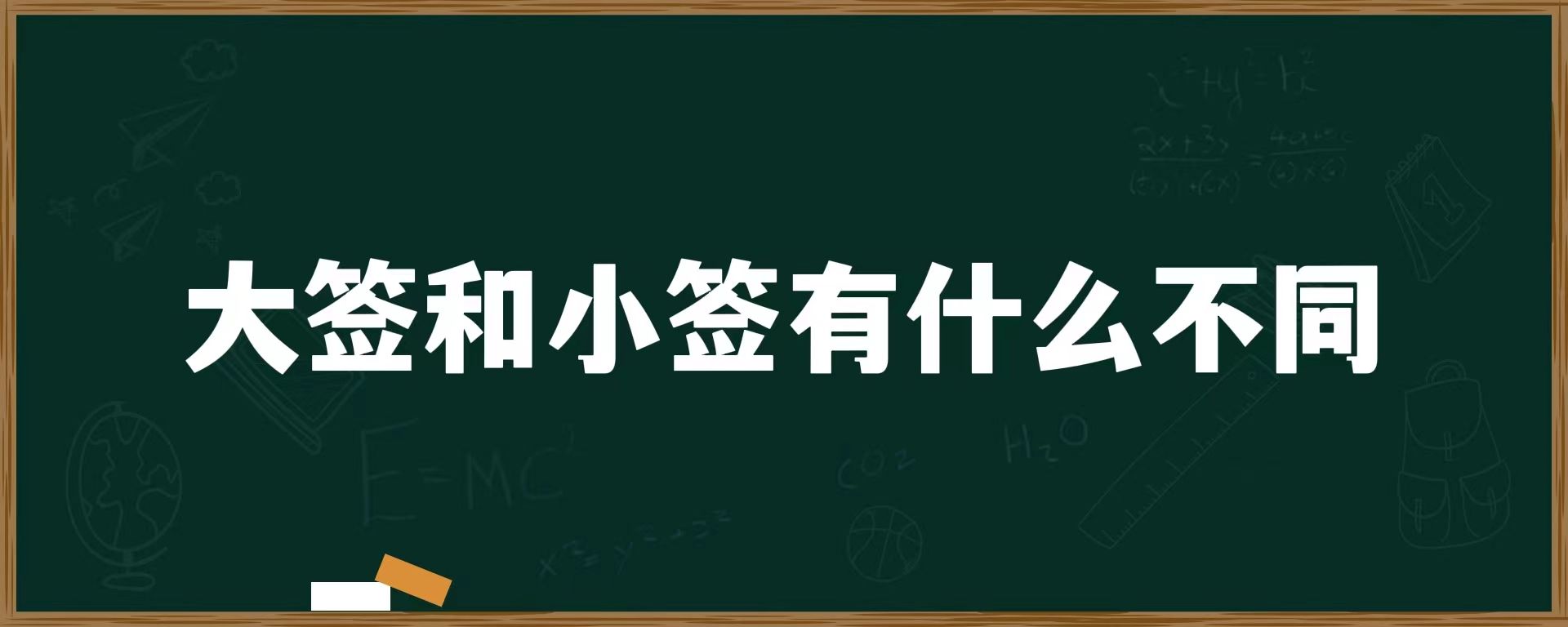 大签和小签有什么不同