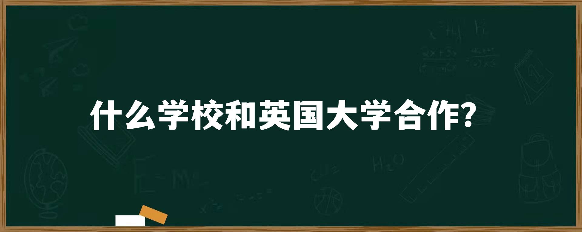 什么学校和英国大学合作？