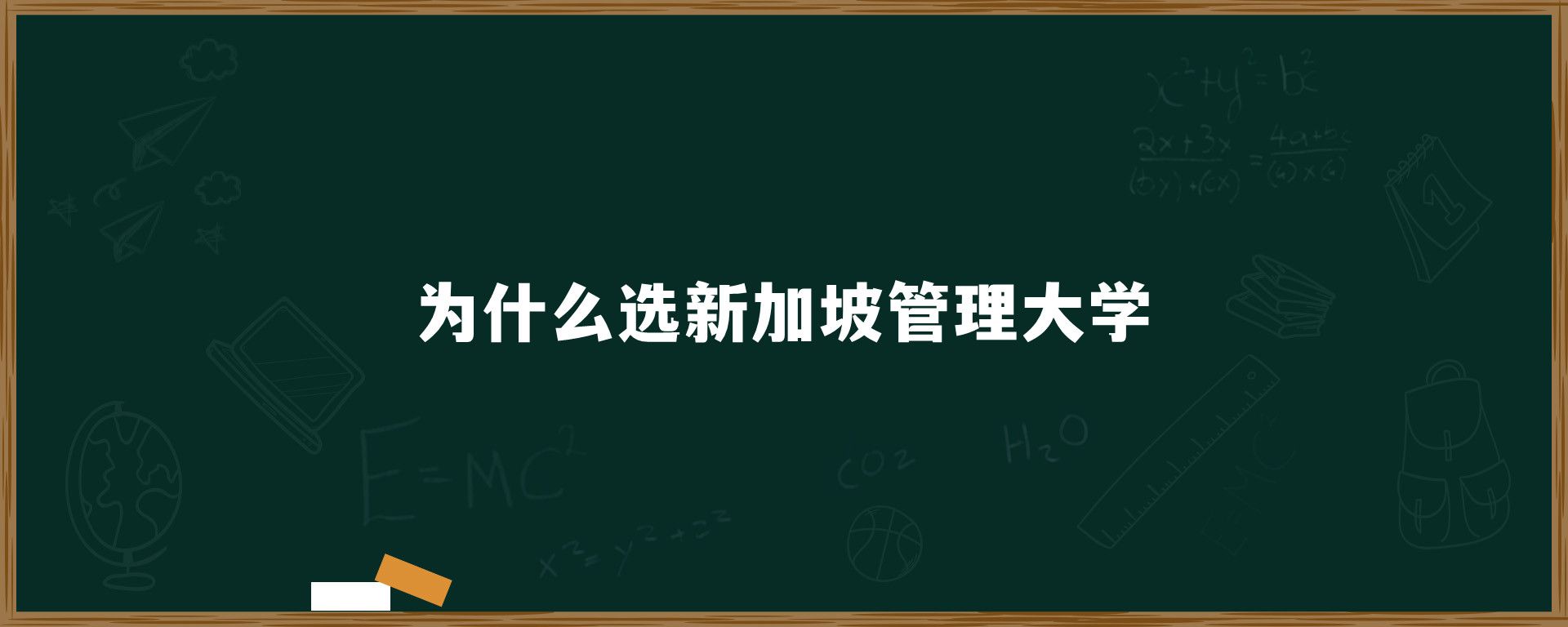 为什么选新加坡管理大学