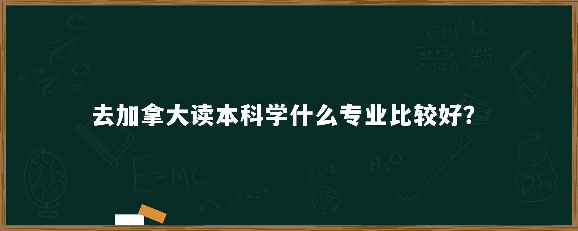 去加拿大读本科学什么专业比较好？