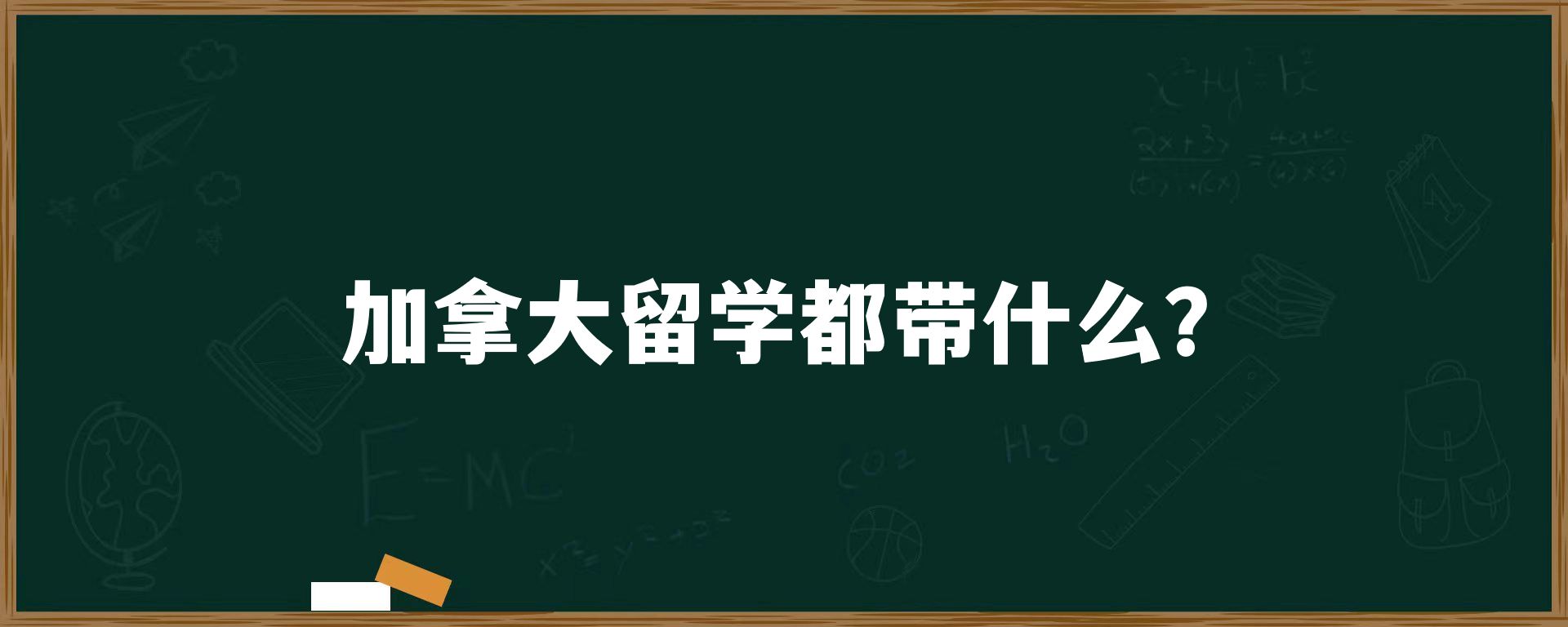 加拿大留学都带什么？