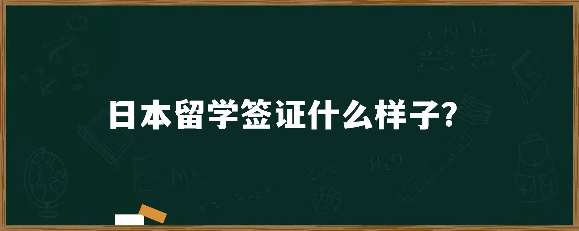 日本留学签证什么样子？