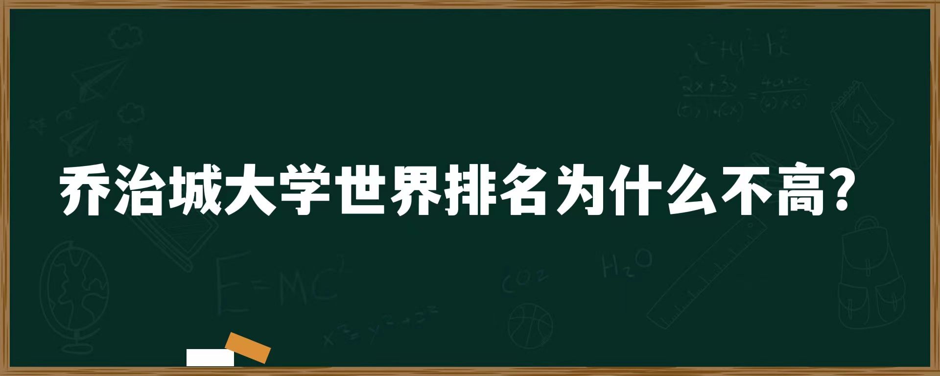 乔治城大学世界排名为什么不高？