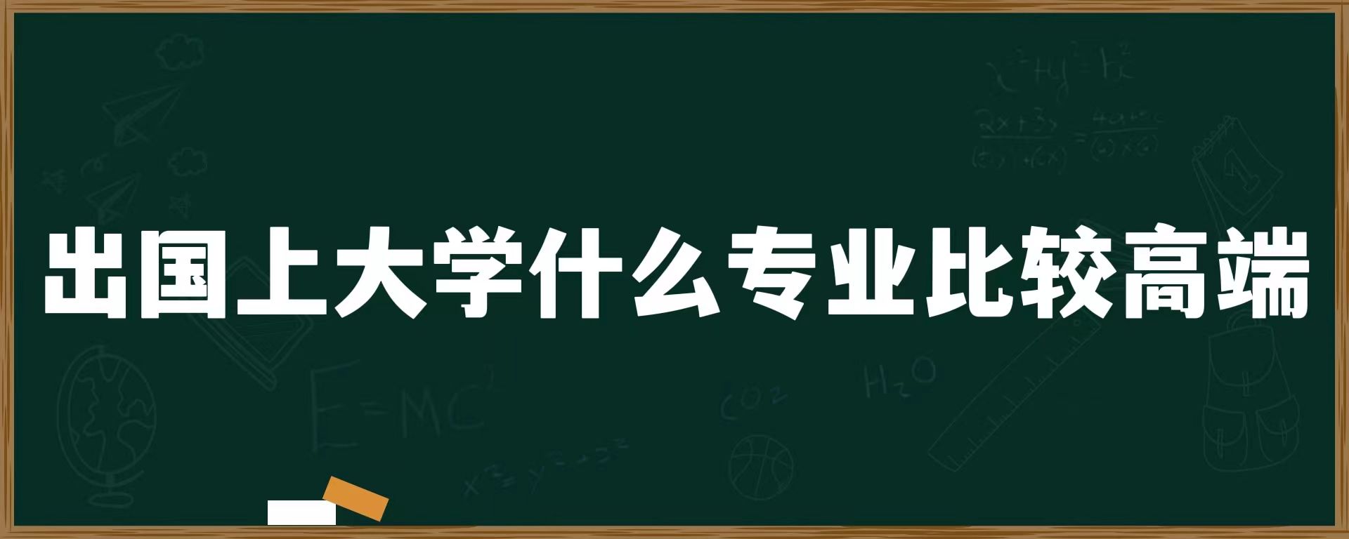 出国上大学什么专业比较高端