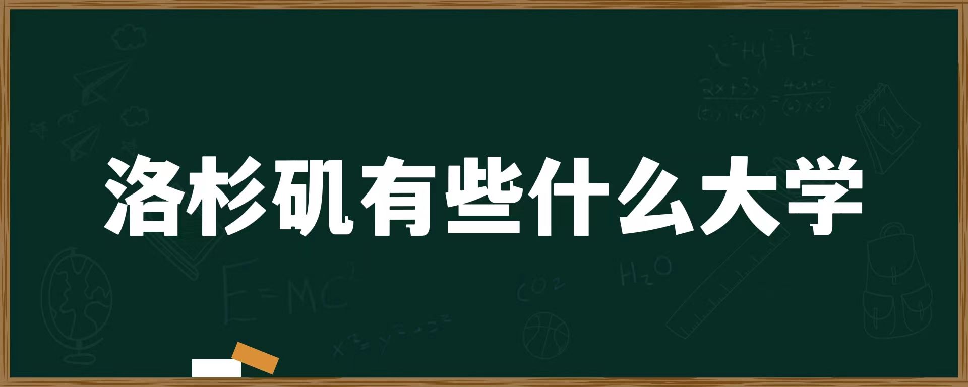 洛杉矶有些什么大学