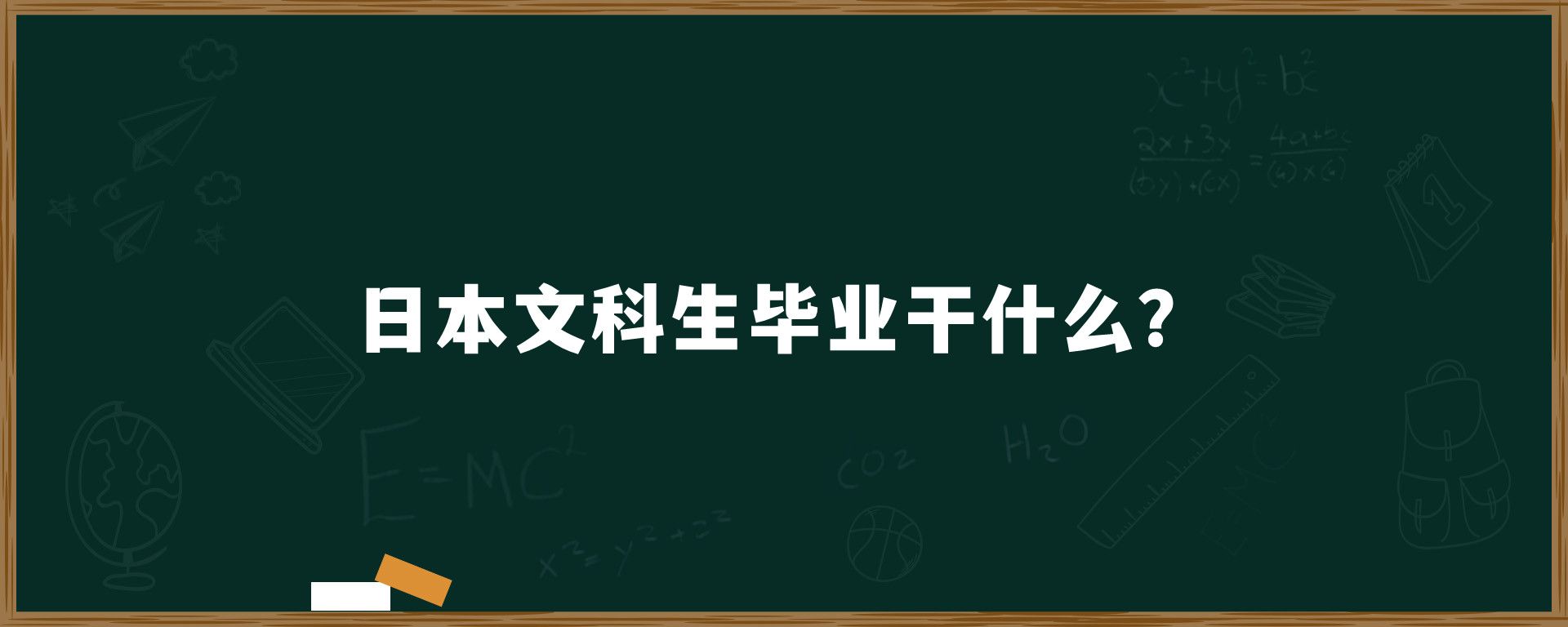 日本文科生毕业干什么？