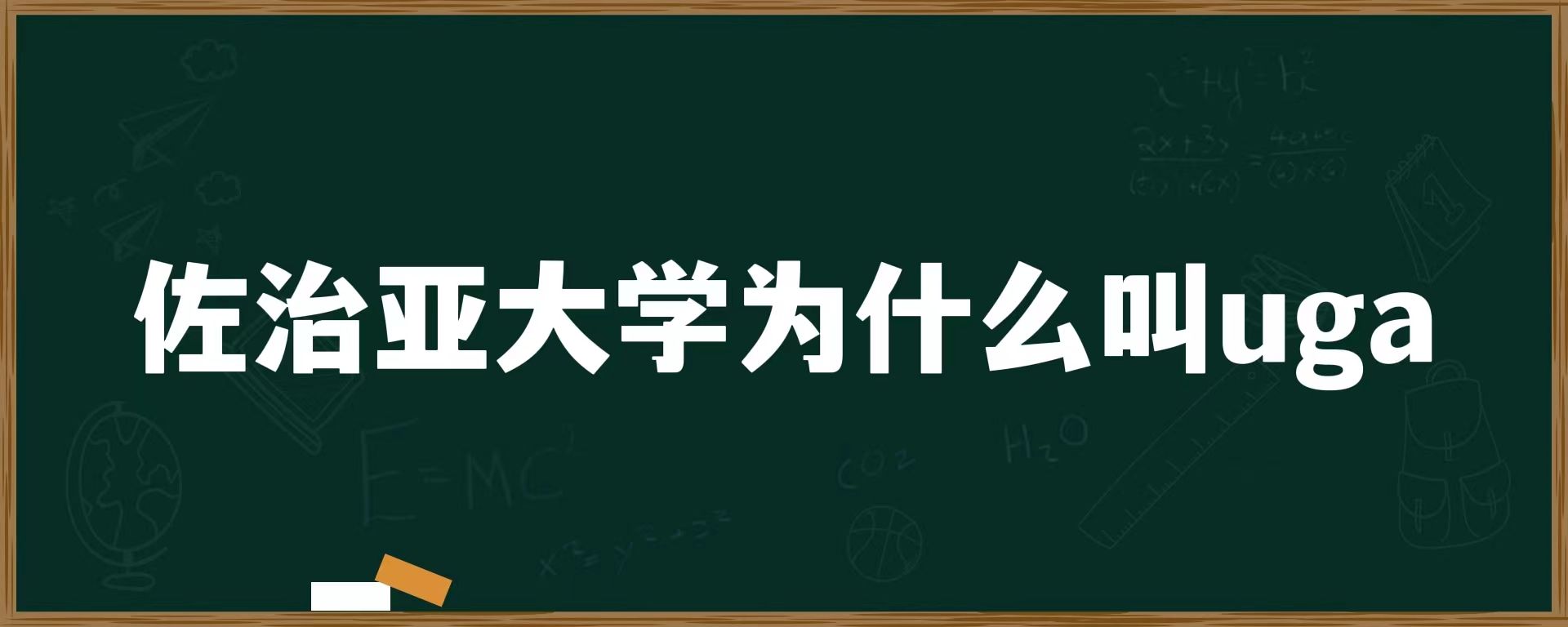 佐治亚大学为什么叫uga