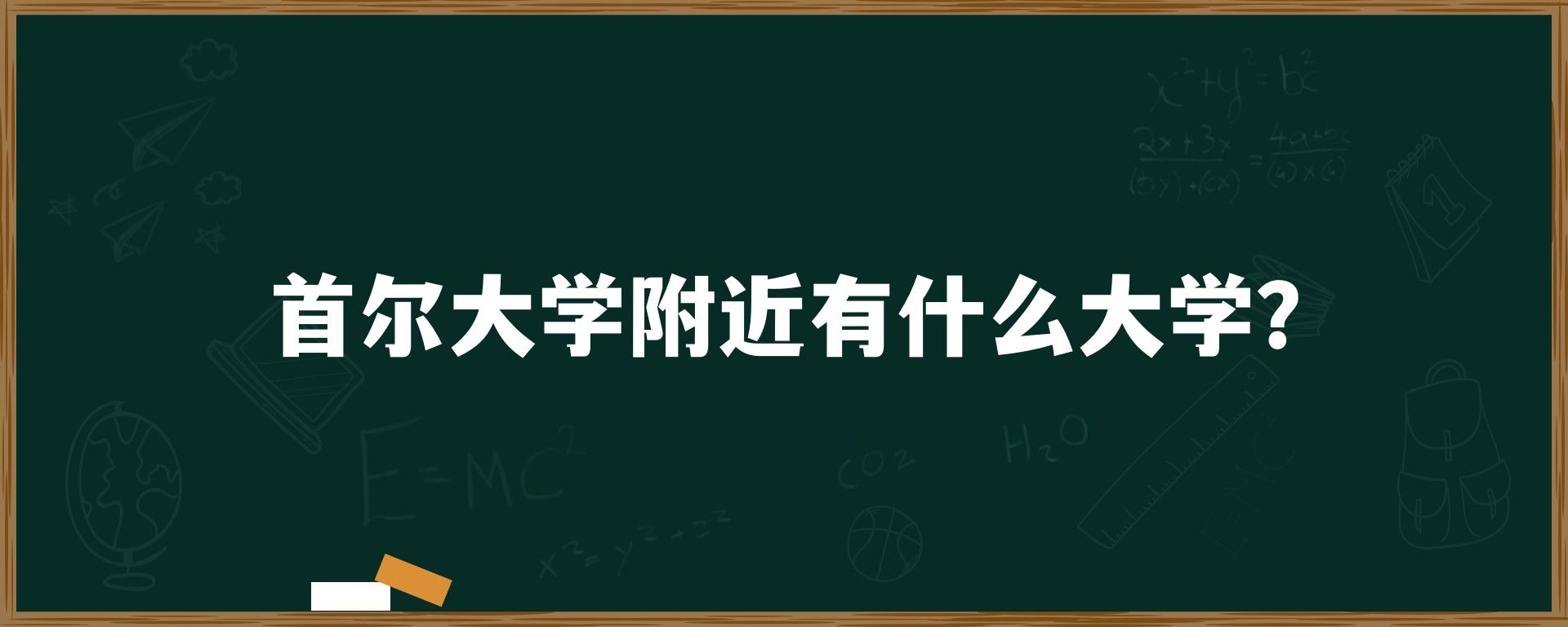 首尔大学附近有什么大学？