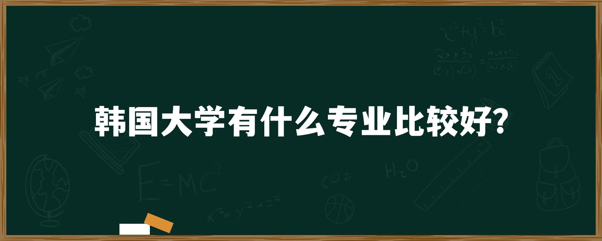 韩国大学有什么专业比较好？