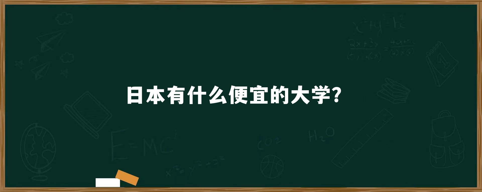 日本有什么便宜的大学？