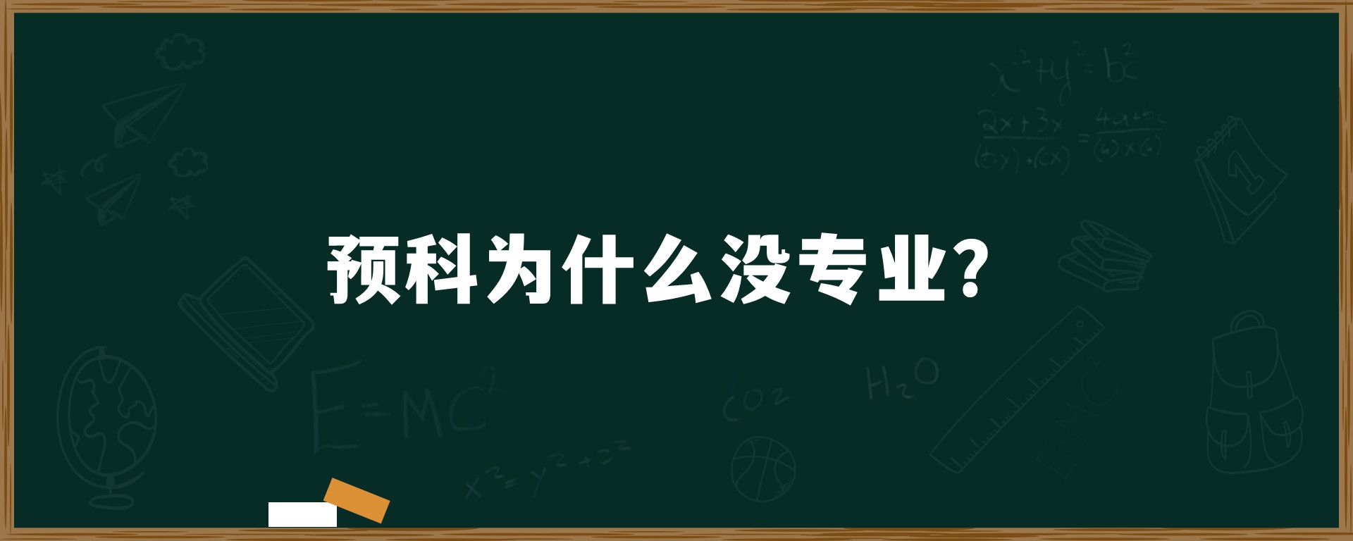 预科为什么没专业？