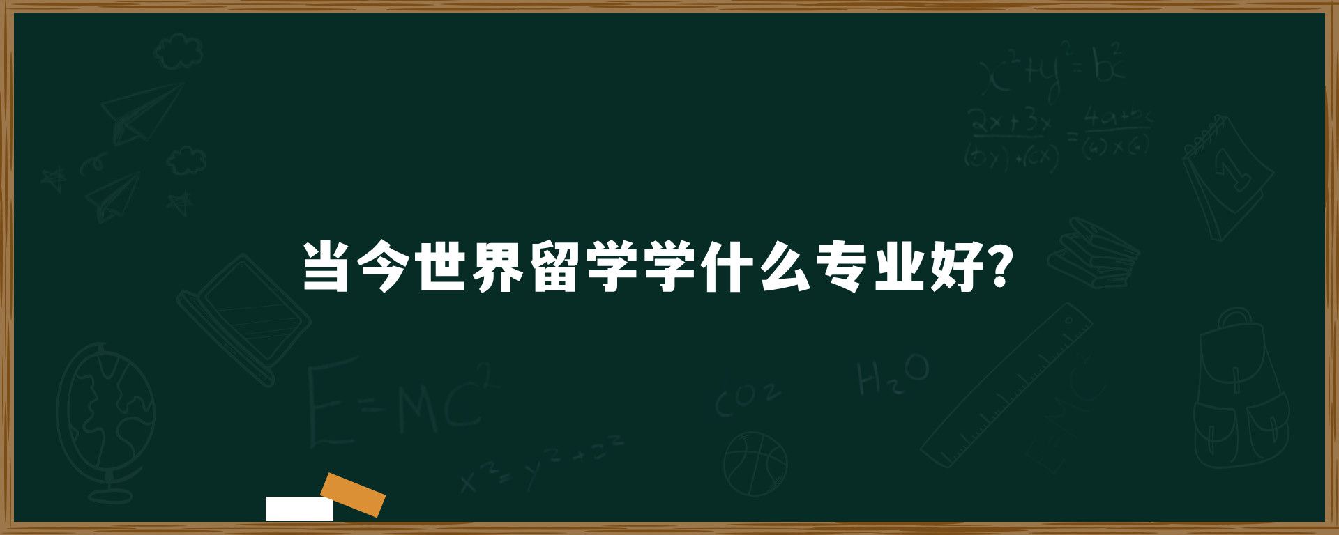 当今世界留学学什么专业好？