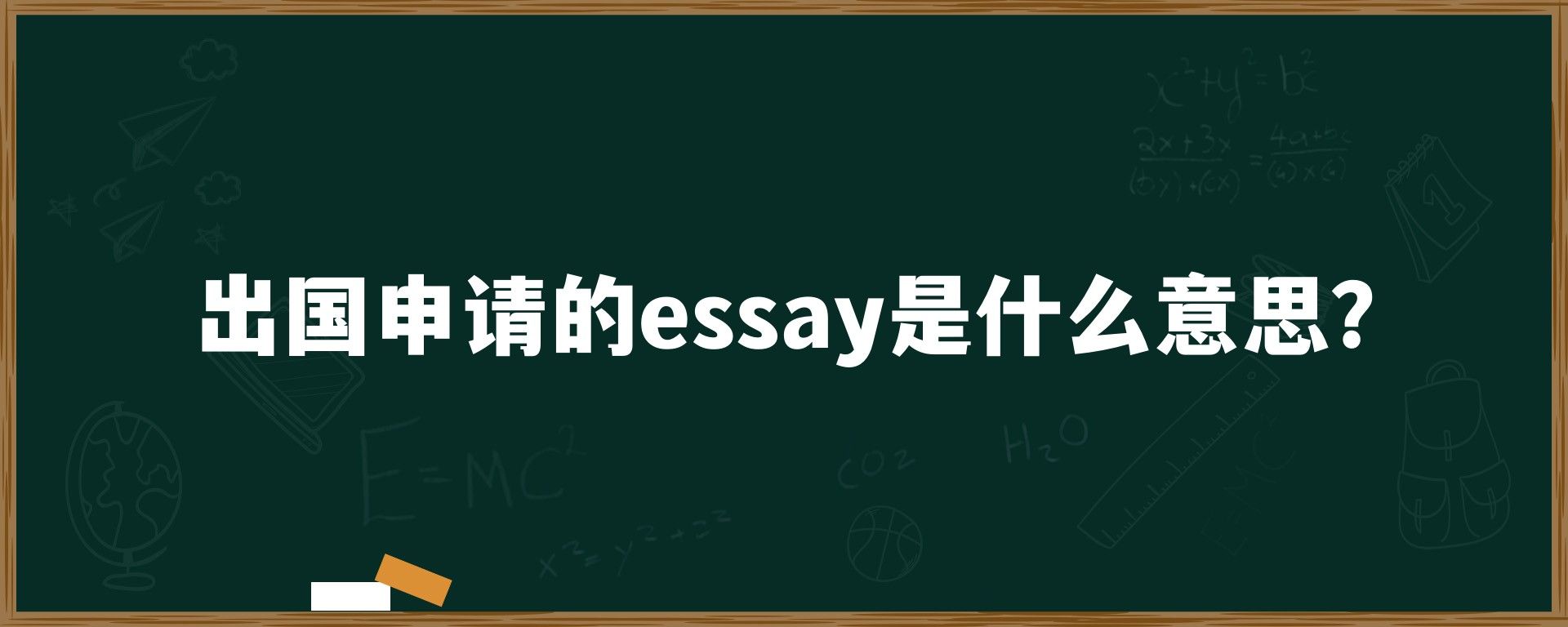 出国申请的essay是什么意思？