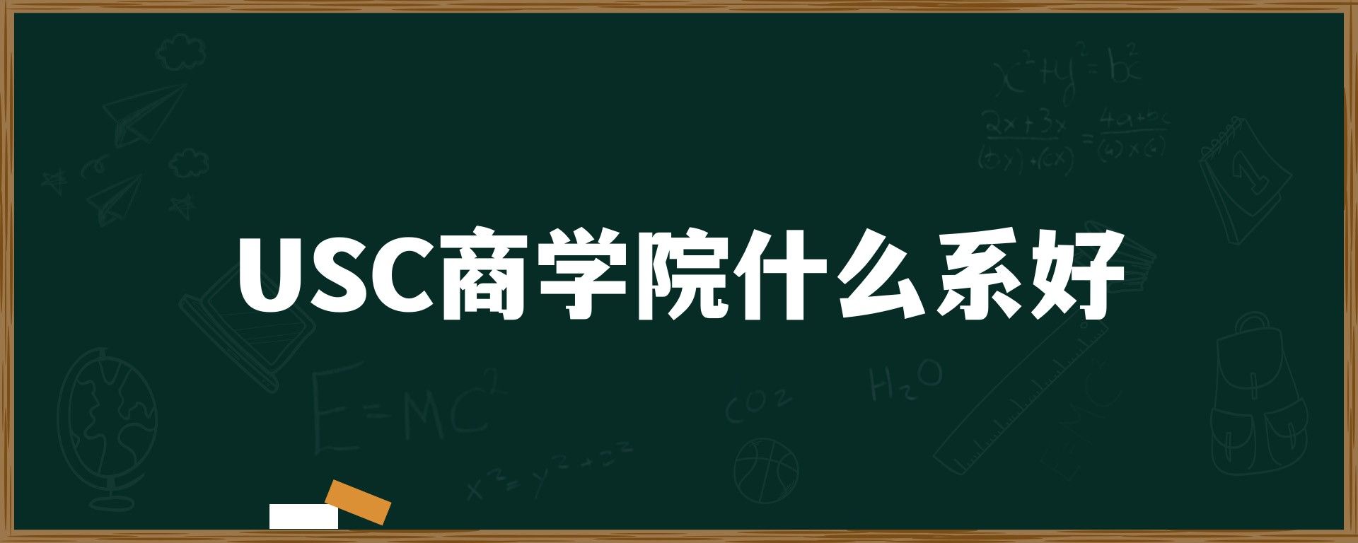 USC商学院什么系好