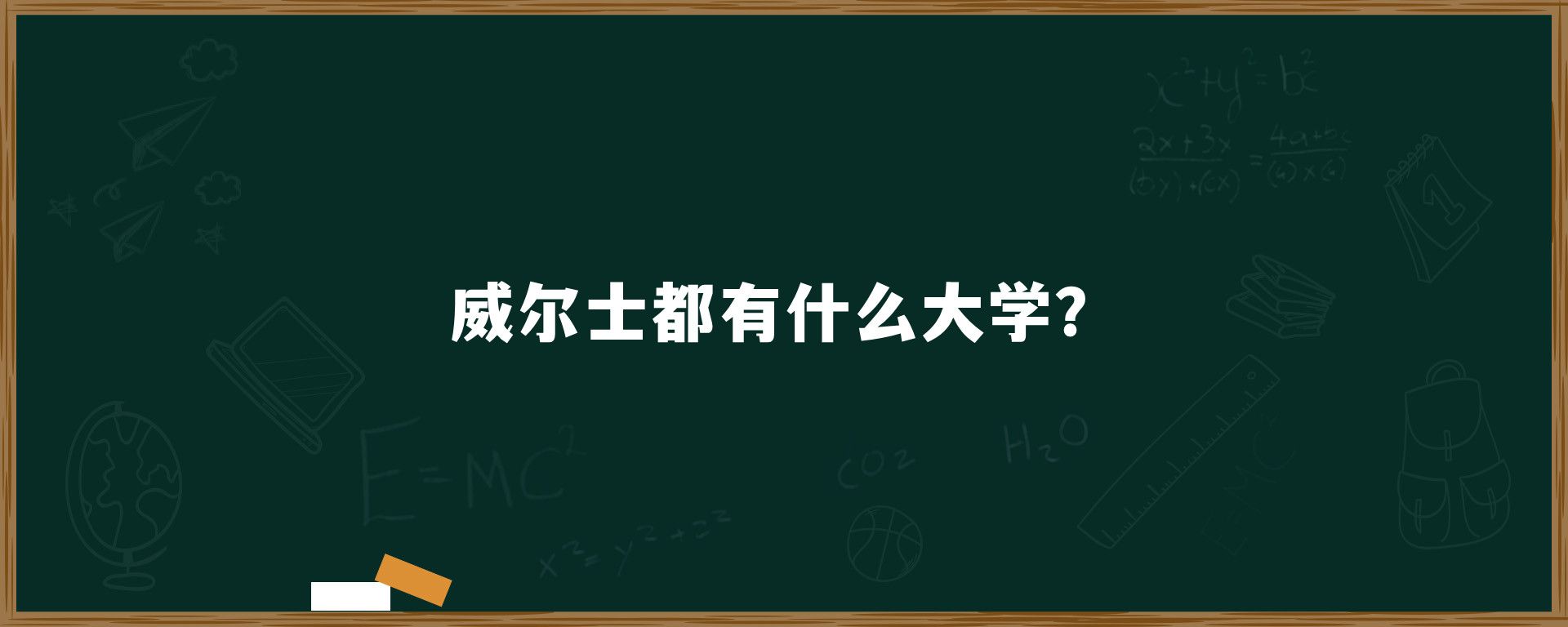 威尔士都有什么大学？