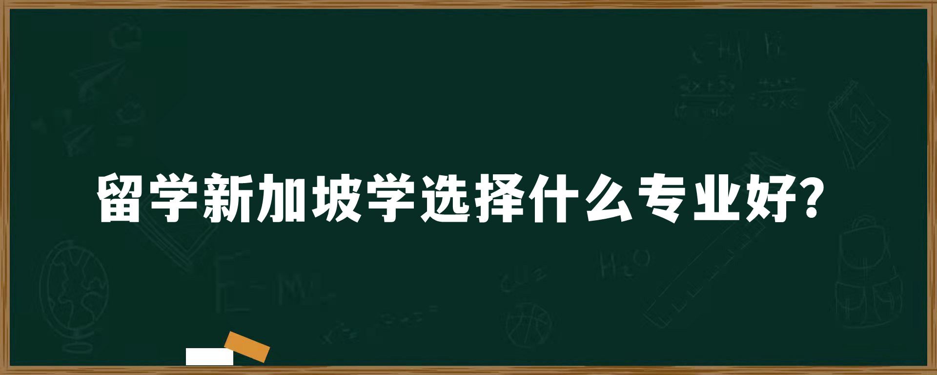 留学新加坡学选择什么专业好？