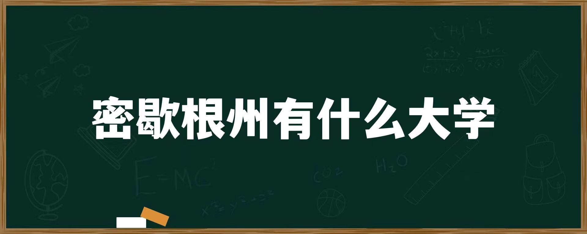 密歇根州有什么大学