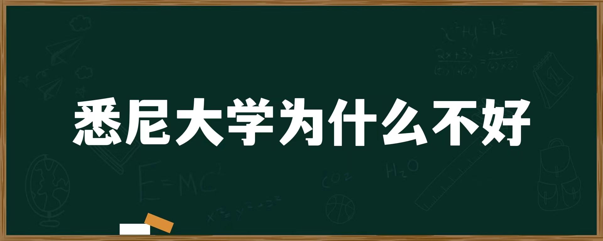 悉尼大学为什么不好