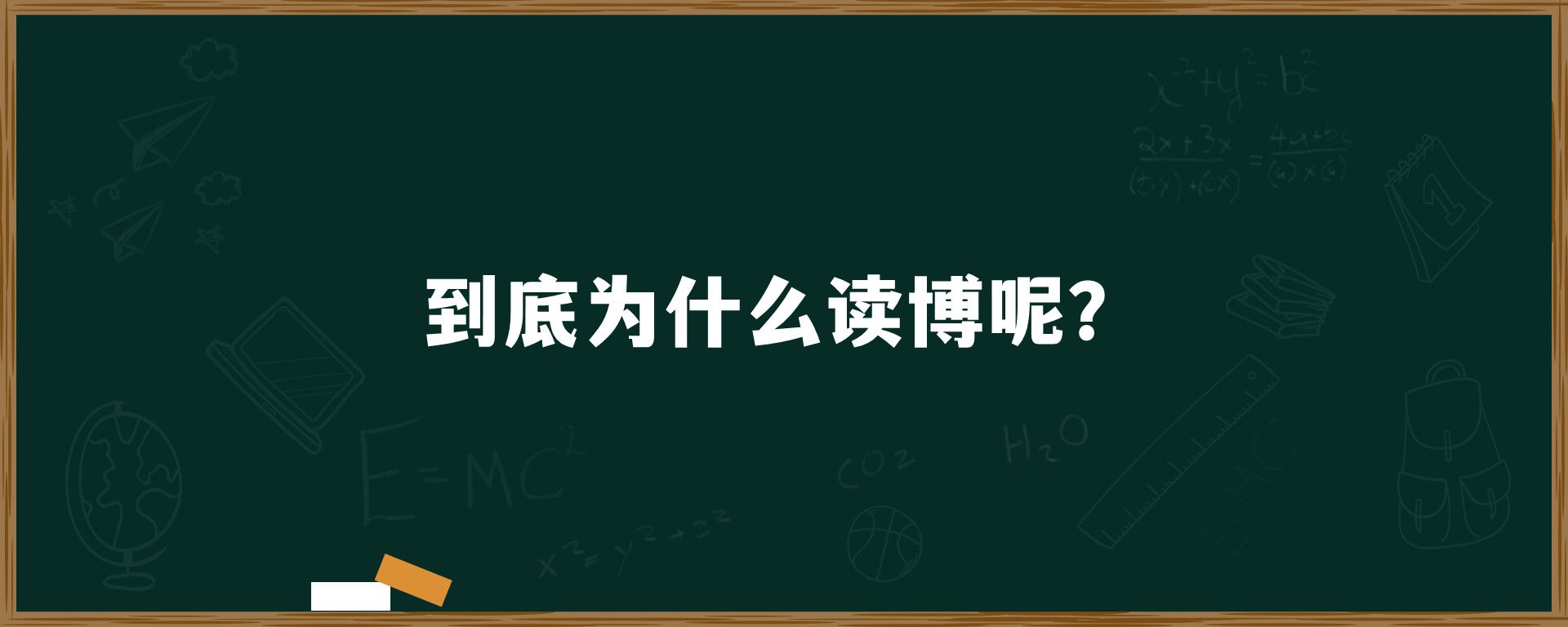 到底为什么读博呢？