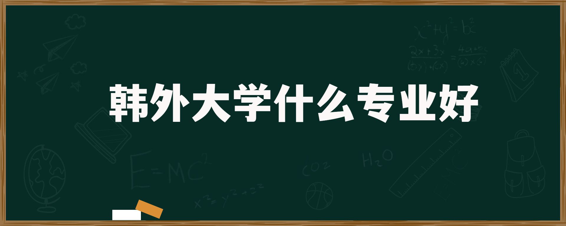 韩外大学什么专业好