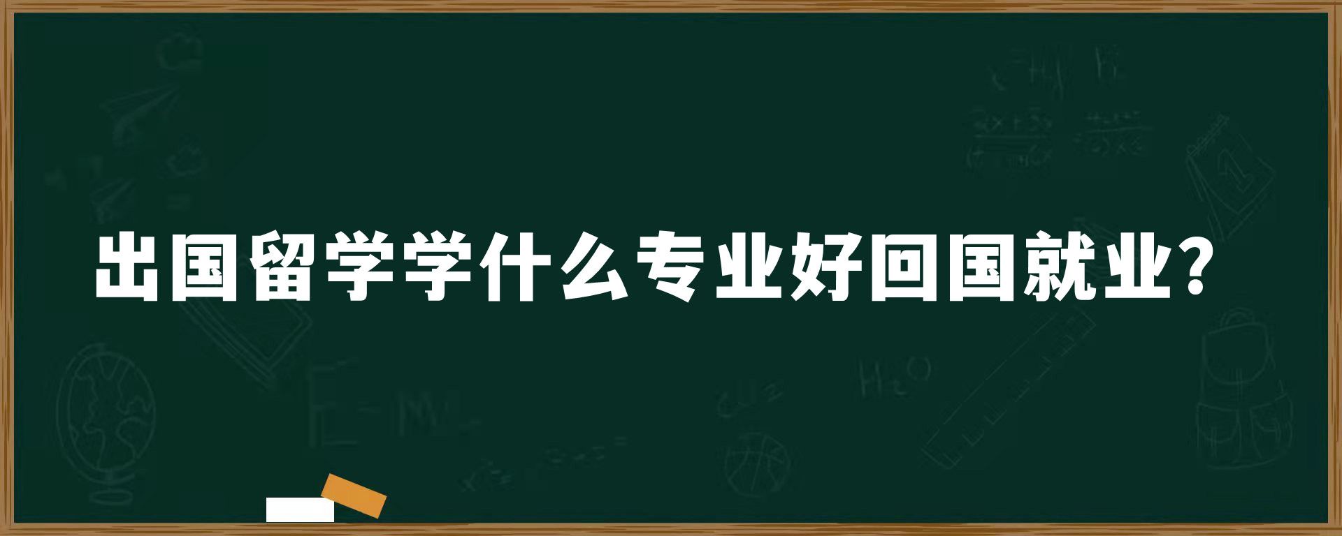 出国留学学什么专业好回国就业？