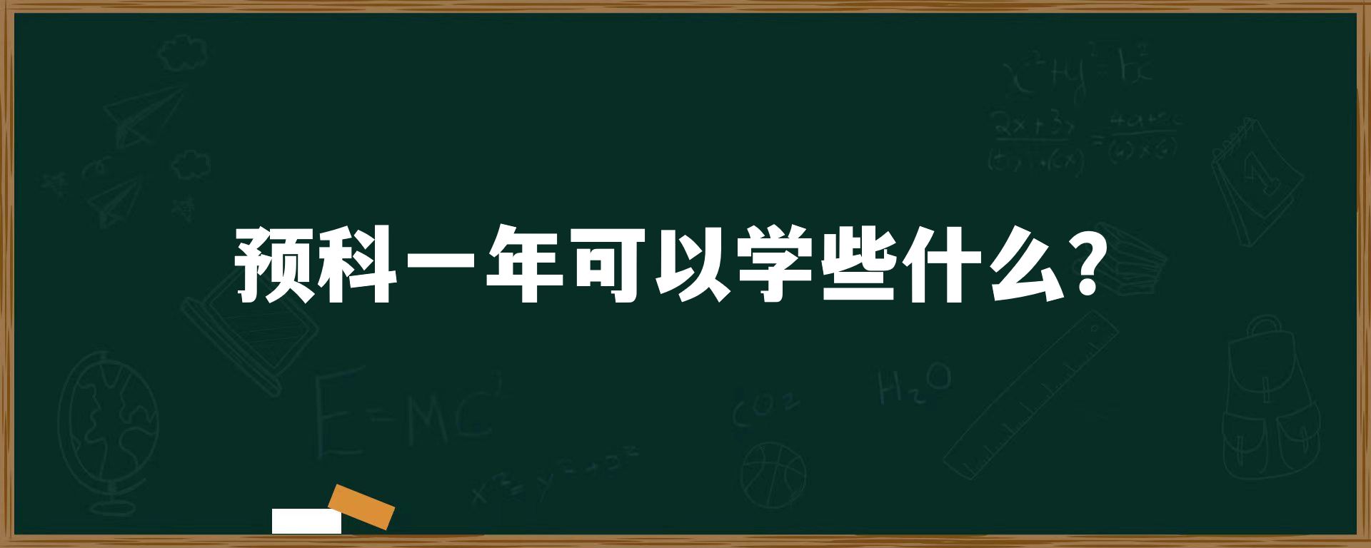 预科一年可以学些什么？