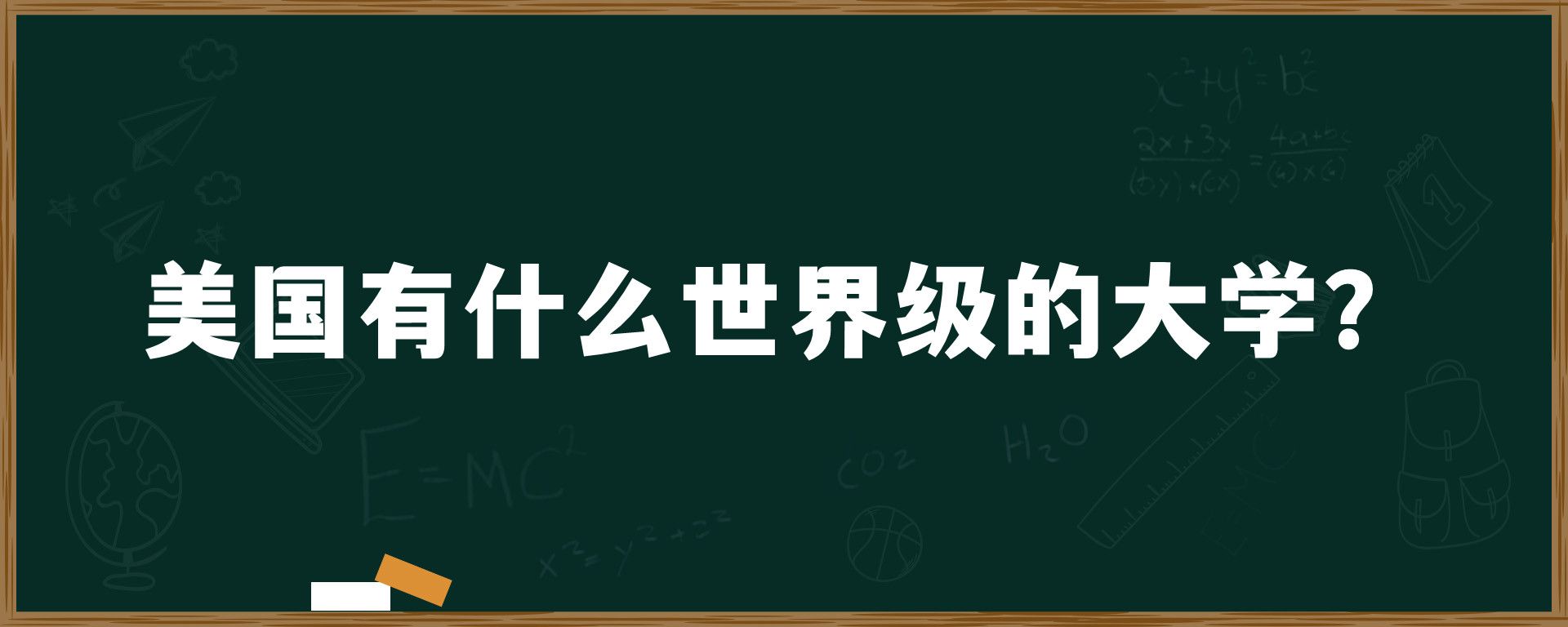 美国有什么世界级的大学？