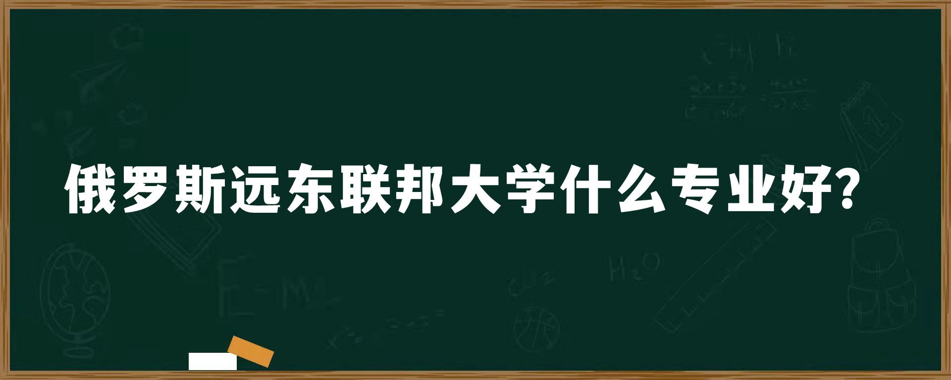 俄罗斯远东联邦大学什么专业好？