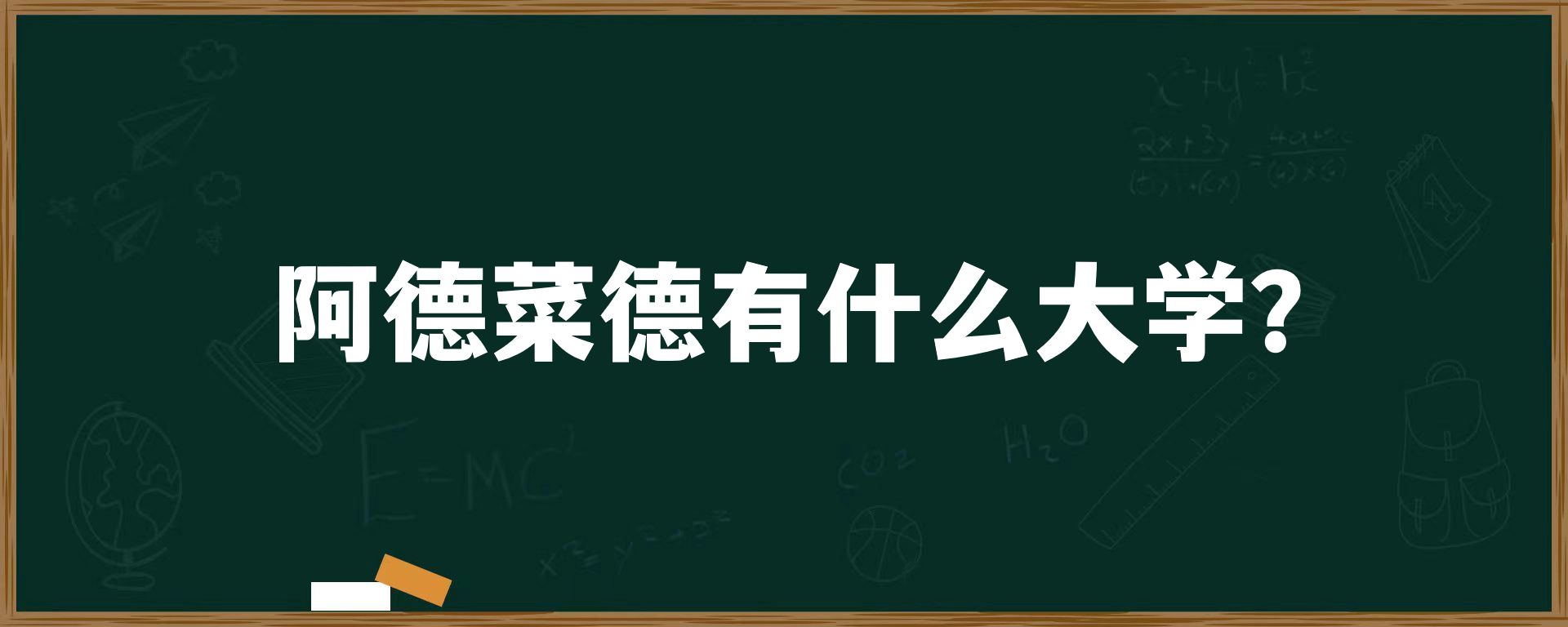 阿德菜德有什么大学？