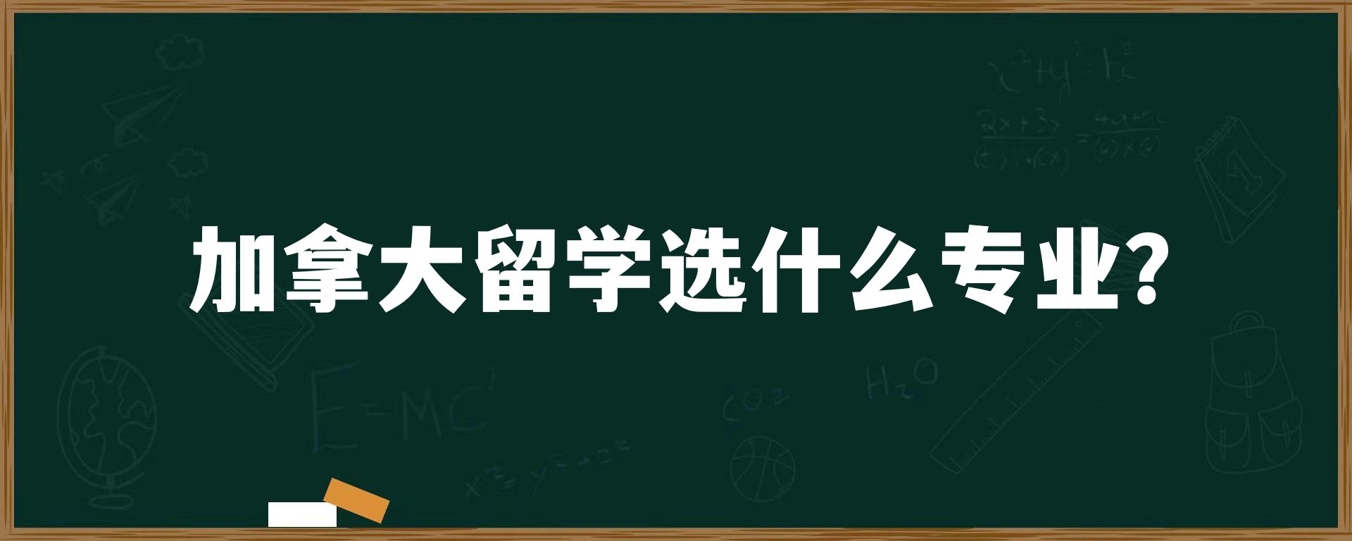 加拿大留学选什么专业？