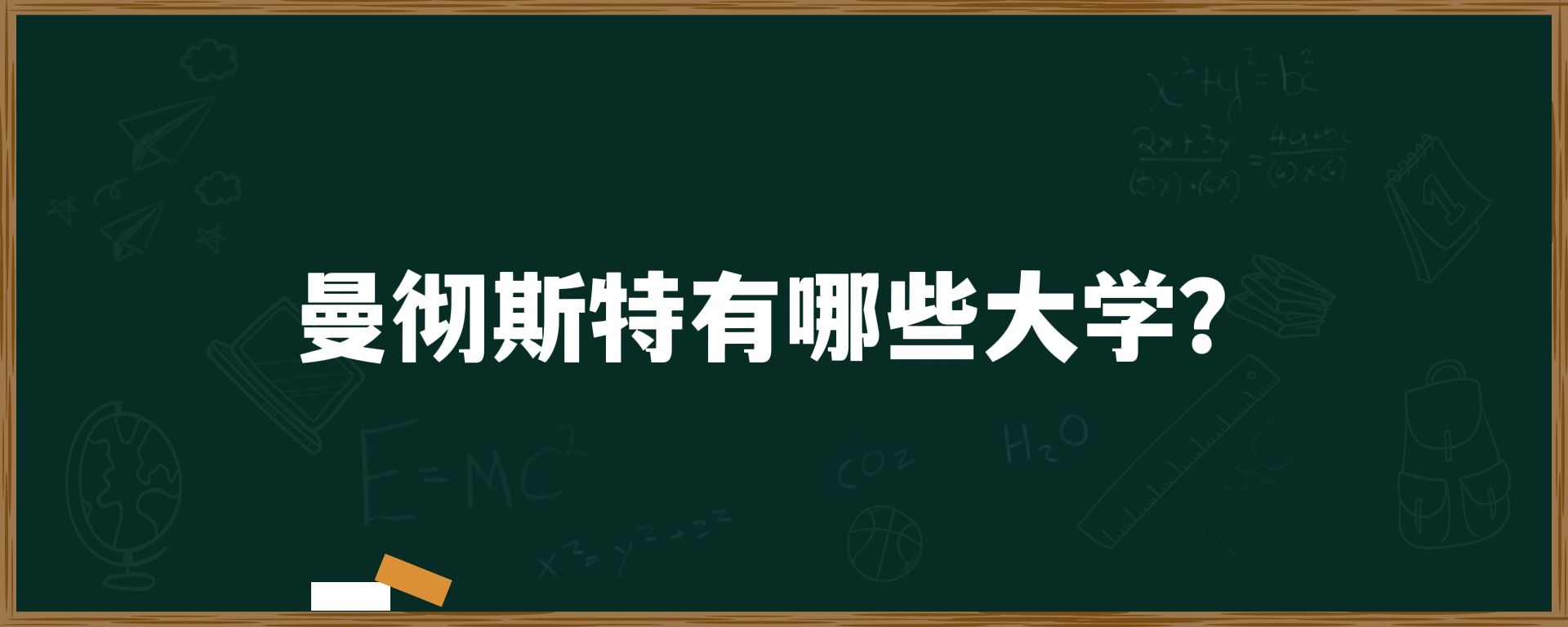 曼彻斯特有哪些大学？