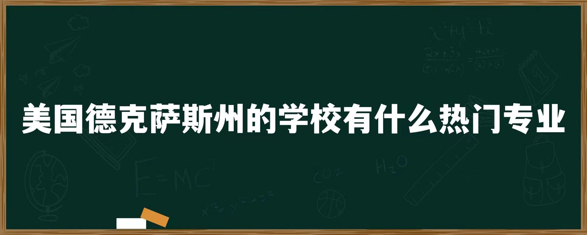 美国德克萨斯州的学校有什么热门专业