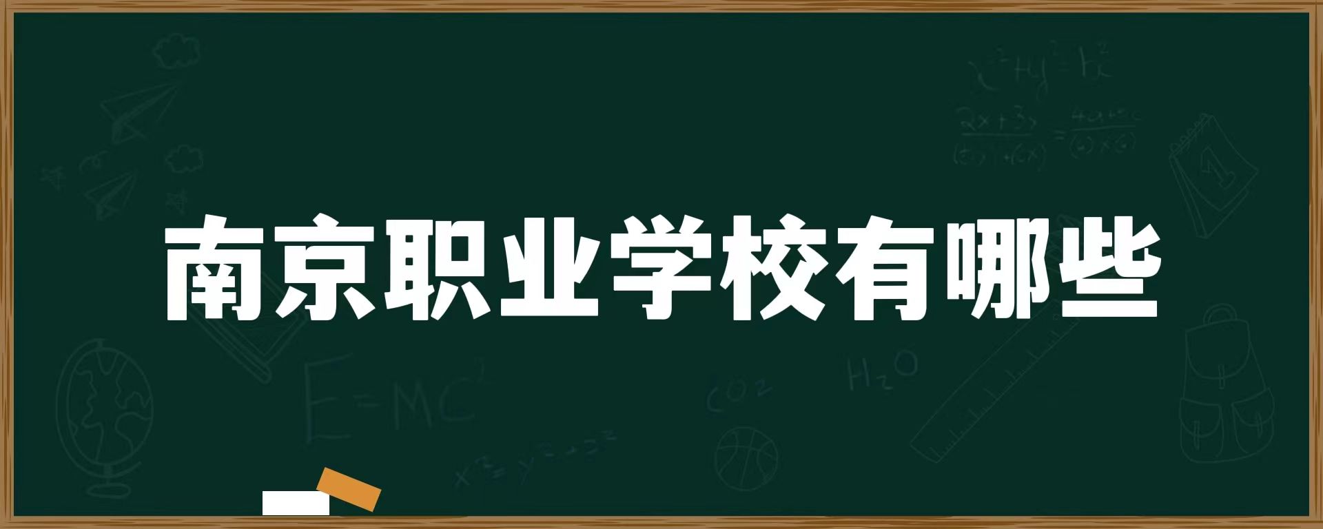 南京职业学校有哪些