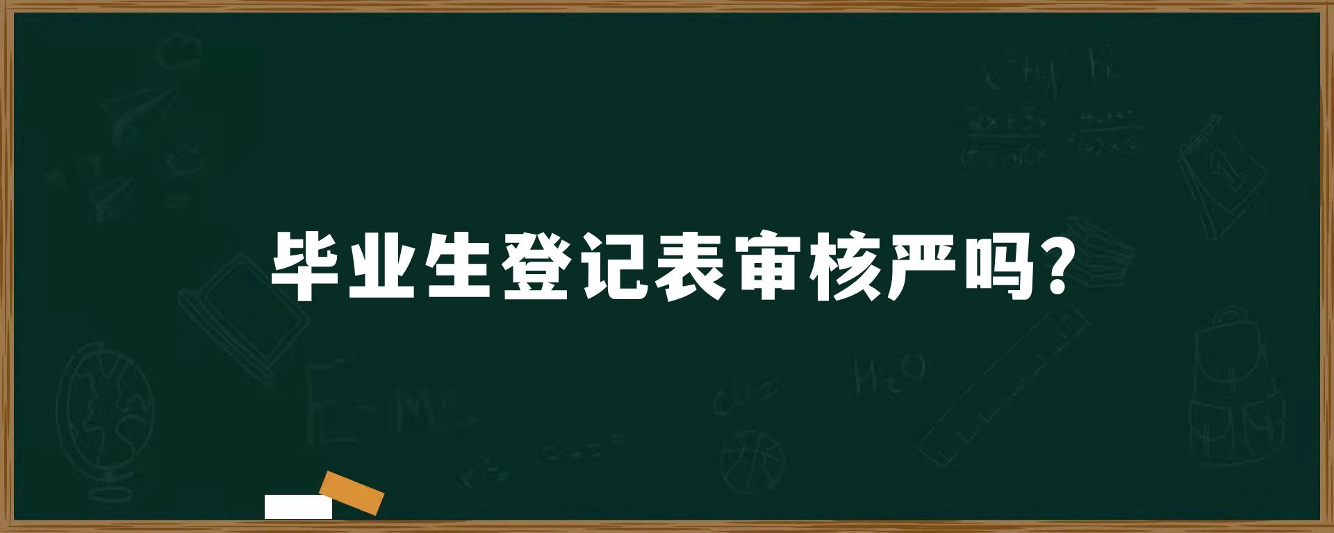 毕业生登记表审核严吗？