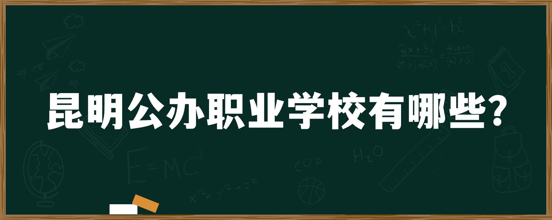 昆明公办职业学校有哪些?