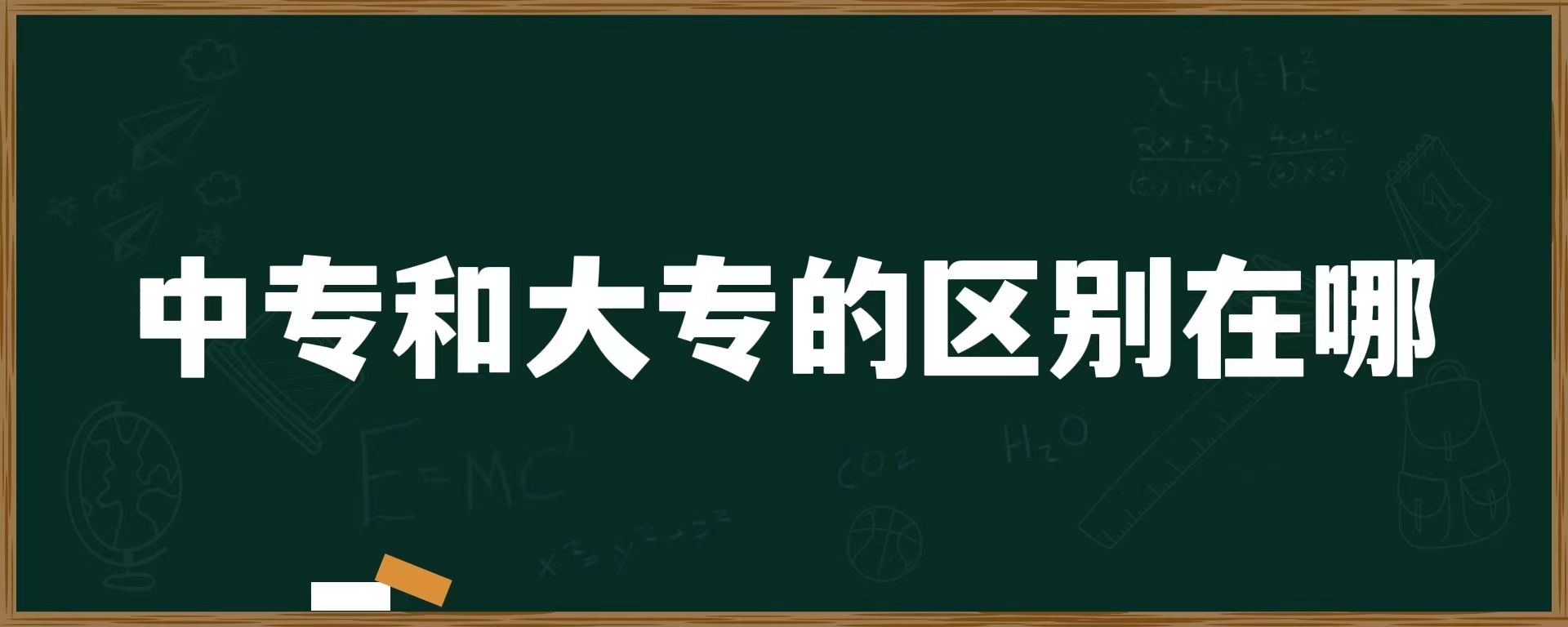 中专和大专的区别在哪