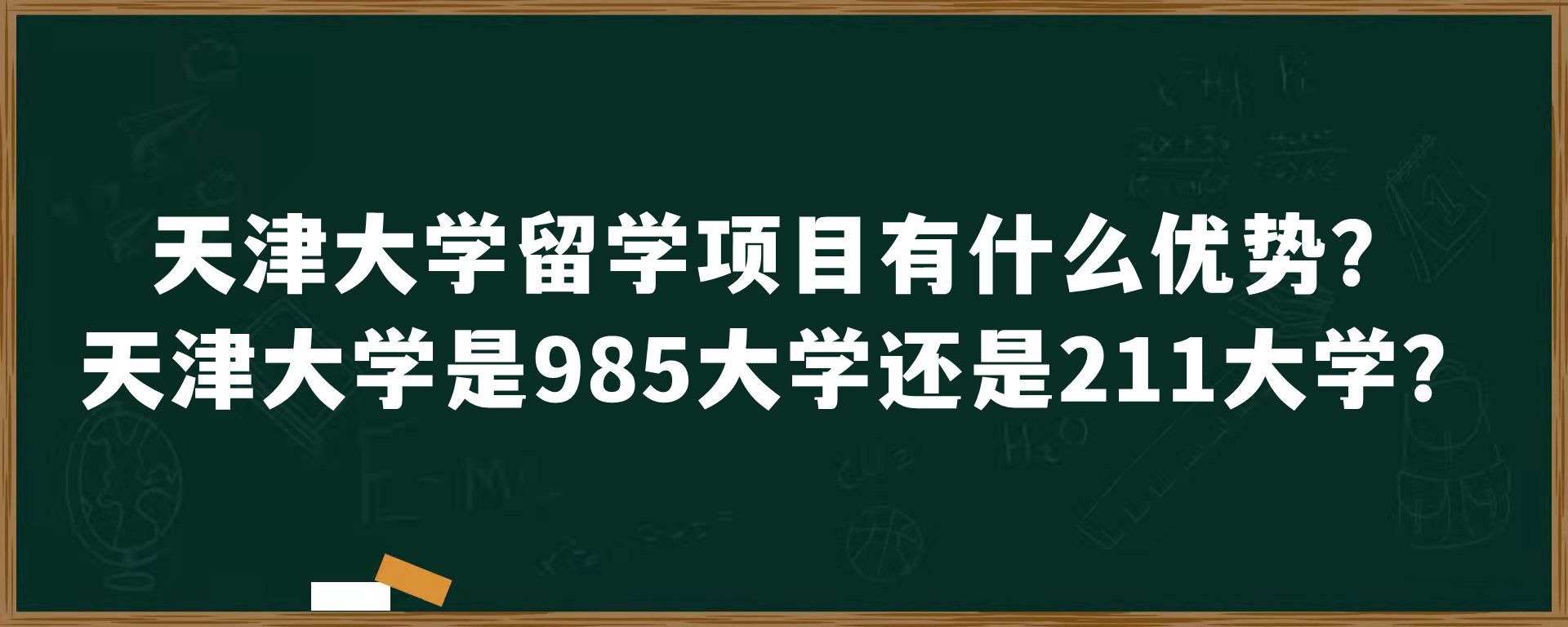 天津大学留学项目有什么优势？天津大学是985大学还是211大学？