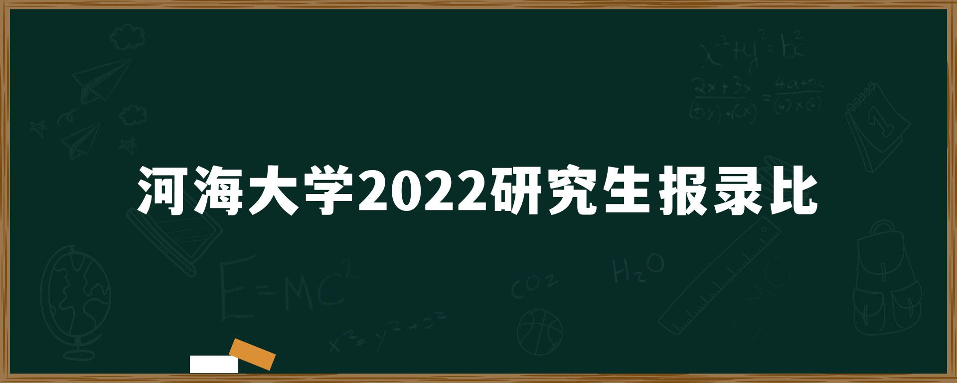 河海大学2022研究生报录比