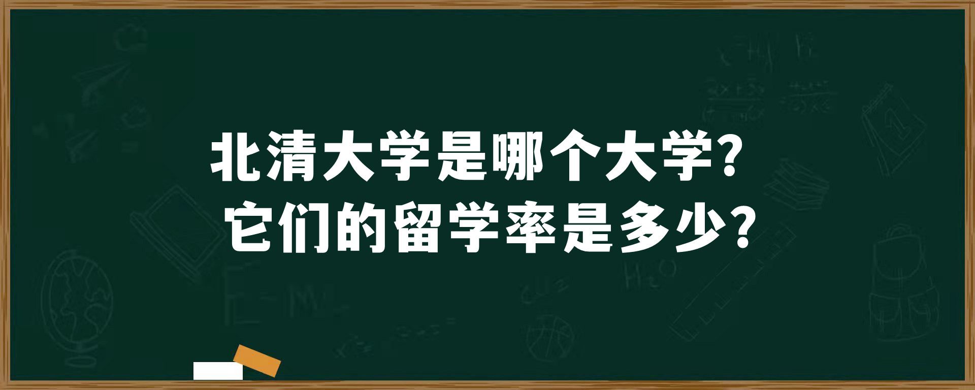 北清大学是哪个大学？它们的留学率是多少?