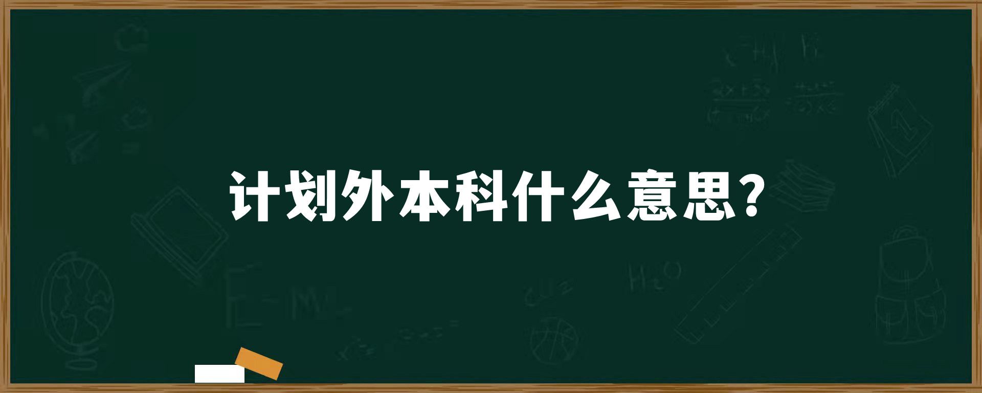 计划外本科什么意思？