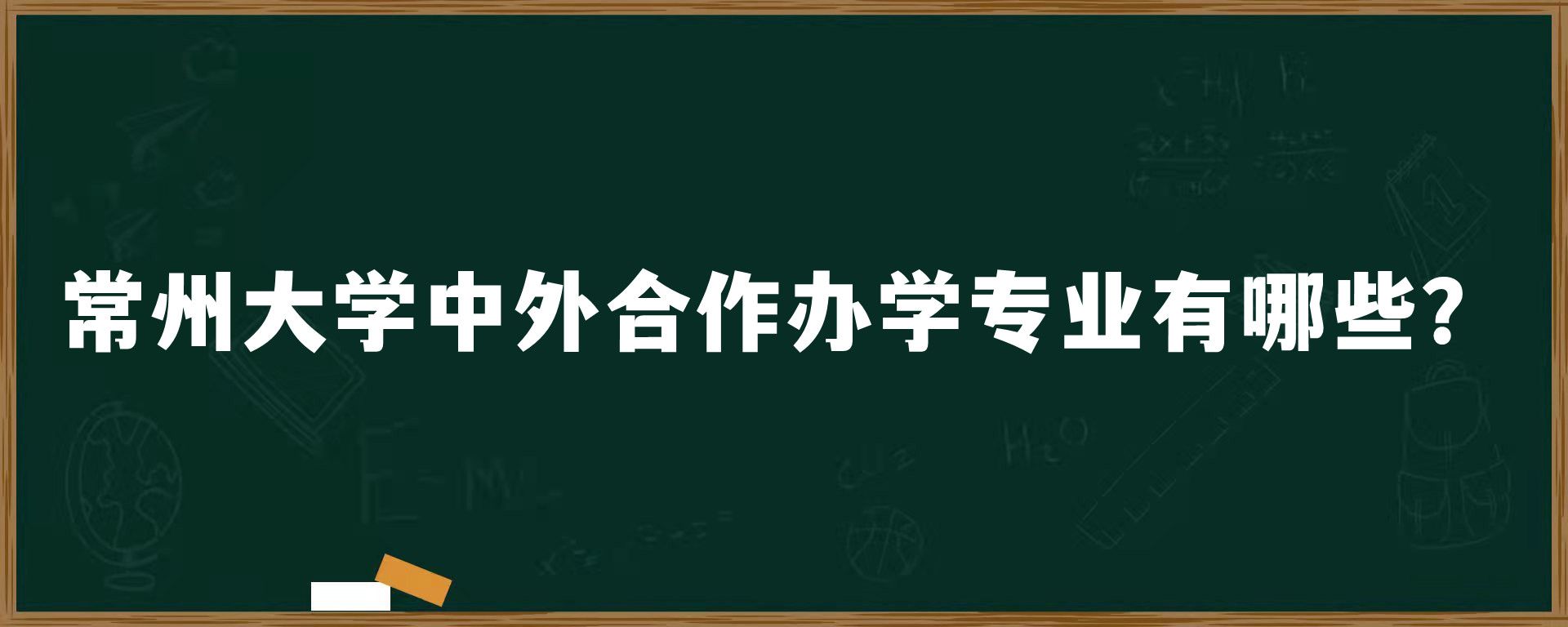 常州大学中外合作办学专业有哪些？