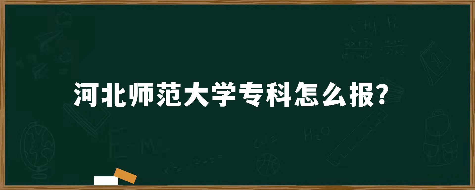 河北师范大学专科怎么报？