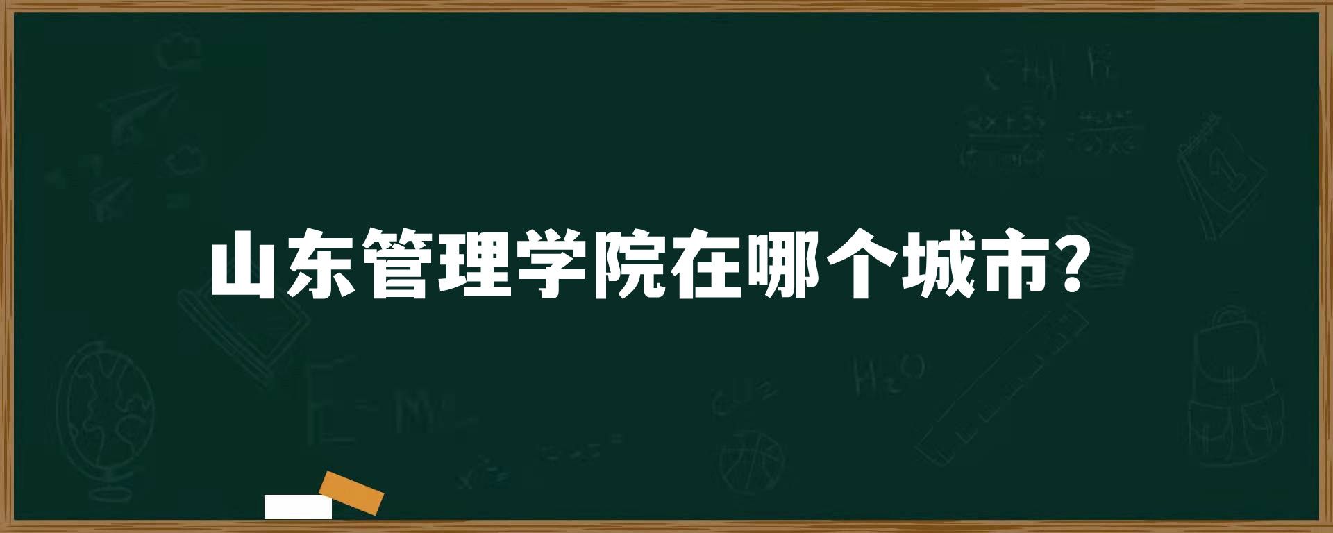 山东管理学院在哪个城市？